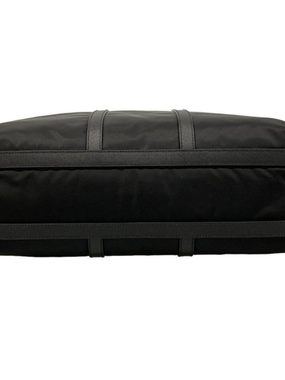 Prada Boston Bag Black Re-Nylon No Lock Leather - Picture 5 of 15